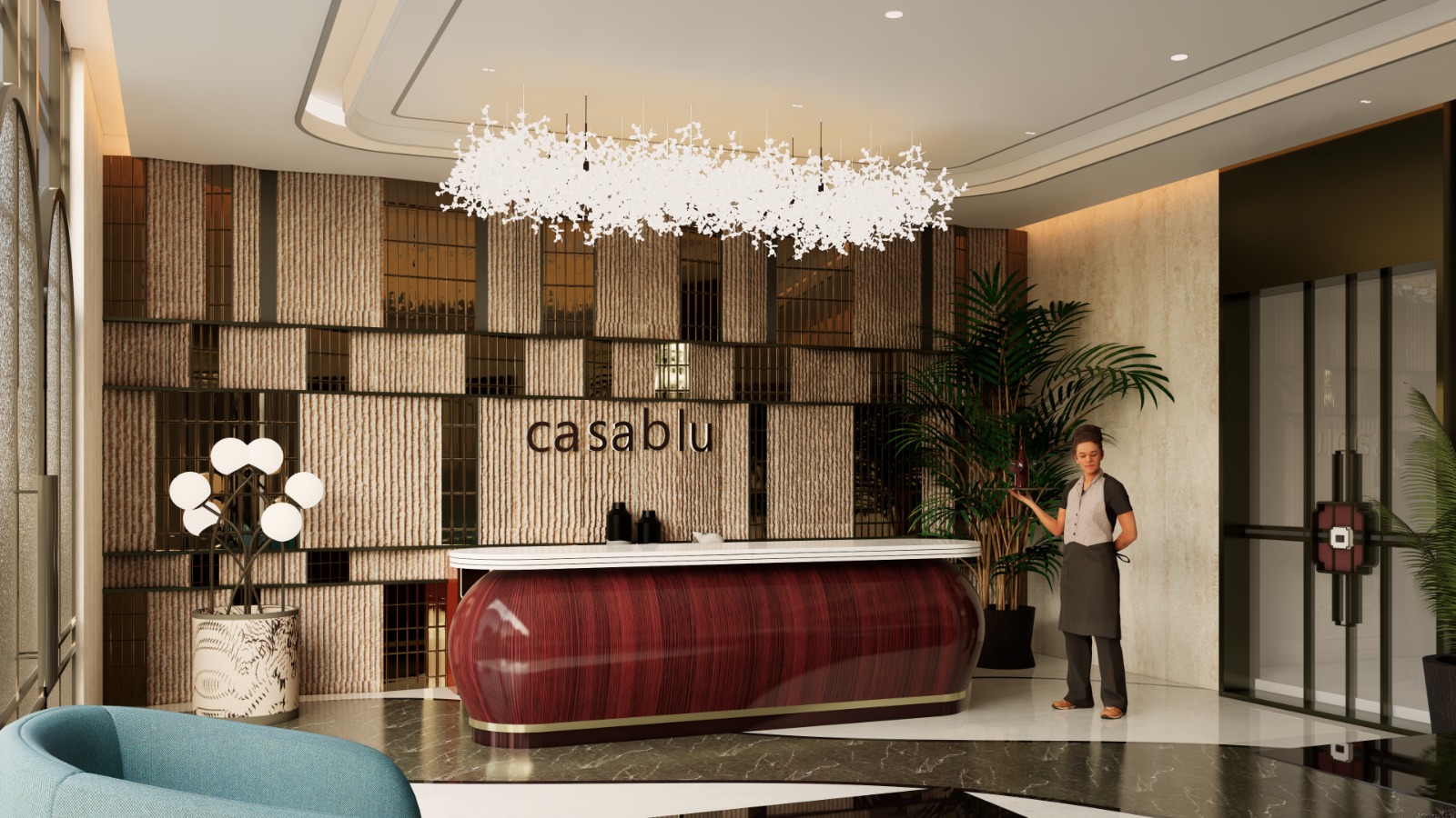 Hotel Vedantra reception entrance with elegant design